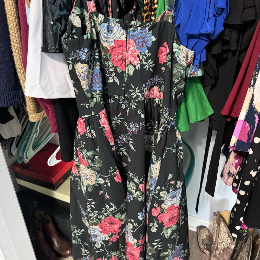 Vixen by Micheline Pitt black floral Ingenue NWT XL - Picture 3 of 3